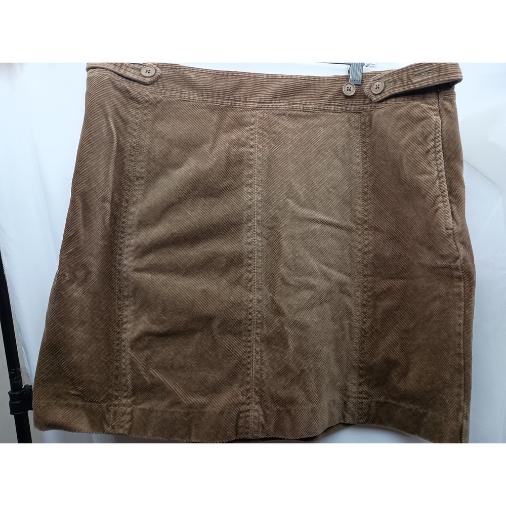 charter club size 16 chocolate brown a line corduroy skirt church office work‎